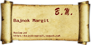 Bajnok Margit névjegykártya